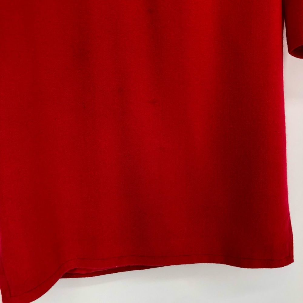 70’s Vintage Bill Blass Red Neiman Marcus Crisscross Lace Up Elbow Sleeve Dress - Picture 10 of 16